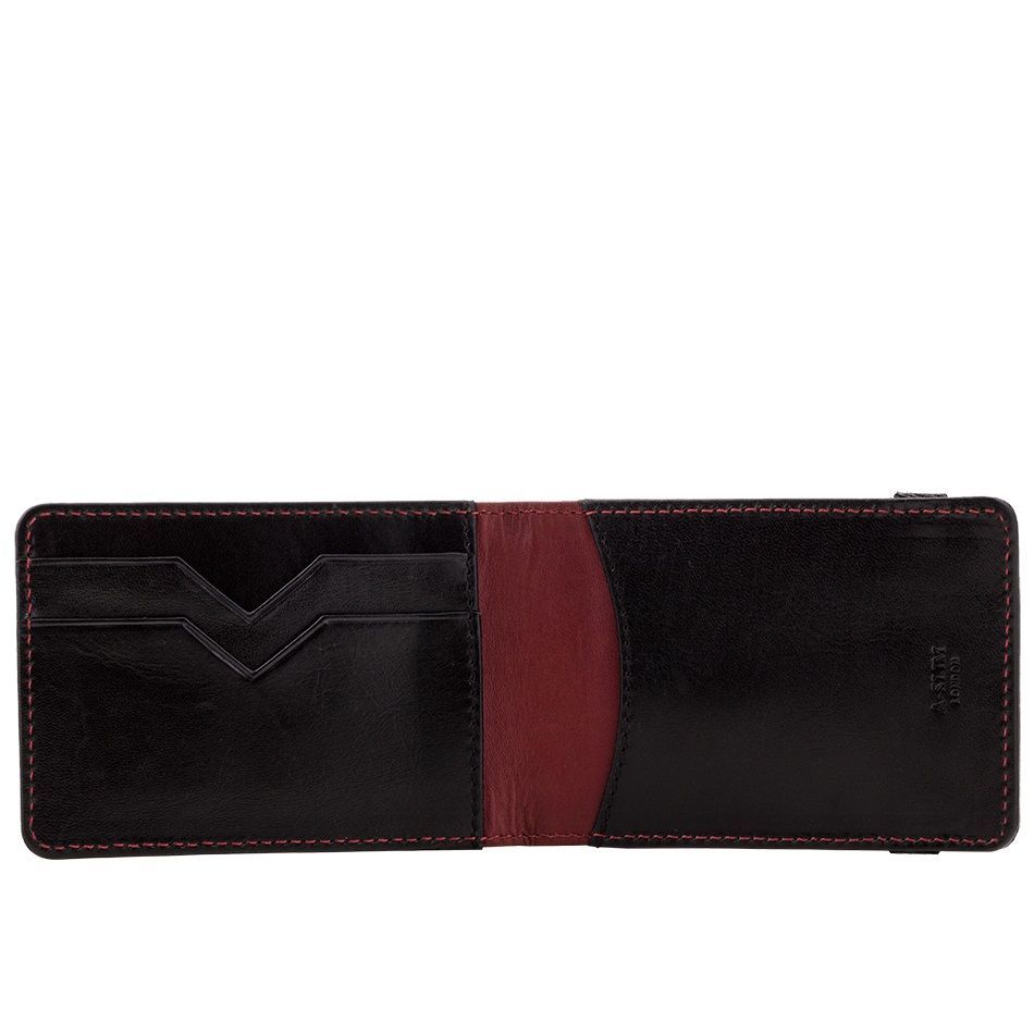 A-SLIM Leather Wallet Kihaku - Black